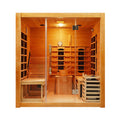 Rövia Oasis 3-Person Indoor Hybrid Sauna Room With Built-In Lounge Chair
